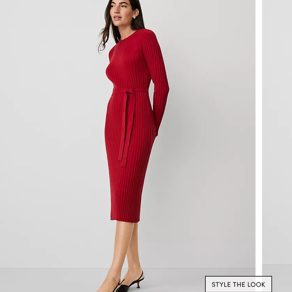 Ann Taylor Red Knit Dress NWT